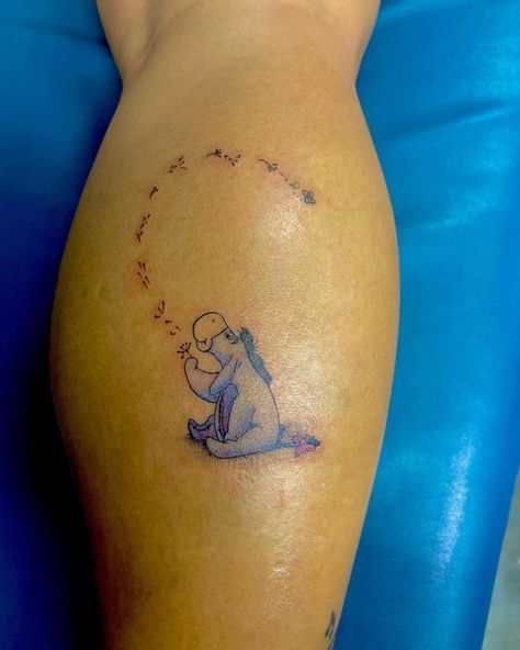 A Winnie the Pooh and Eeyore matching set between mother and daughter❤️ #tattoo #tattooartist #tattooart #tattoos #finelinetattoo… | Instagram Tiger And Eeyore Tattoo, Tigger And Eeyore Tattoo, Eeyore Tattoo Ideas, Eeyore Tattoo Simple, Mother And Daughter Tattoo, Eeyore Tattoo, Winnie The Pooh And Eeyore, Winnie The Pooh Tattoo, Pooh And Eeyore