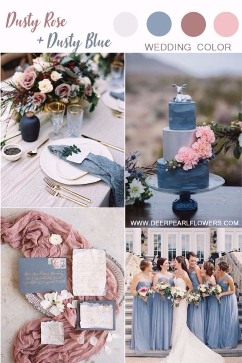 Blue And Pink Wedding, Dusty Rose Wedding Colors, Tent Decor, Wedding Color Palettes, Pink Wedding Colors, Dusty Rose Wedding, Palette Inspiration, Wedding Colors Blue, Wedding Palette