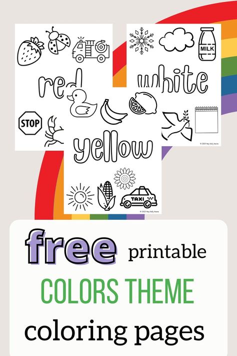 Colors Review Preschool, Color Red Projects For Preschool, Preschool Favorite Color Activities, Color Of The Month Preschool, Color Of The Day Preschool, Color Practice Preschool, Colors Free Printable Preschool, Color Coloring Pages Preschool, Learning Colors Coloring Pages