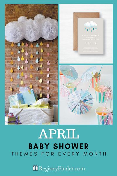 Baby Showers for Every Month in Five Simple Steps April Baby Shower Themes, April Showers Baby Shower Theme, Spring Baby Shower Ideas, August Baby Shower, February Baby Showers, November Baby Shower, April Baby Shower, Carnival Baby Showers, April Rain