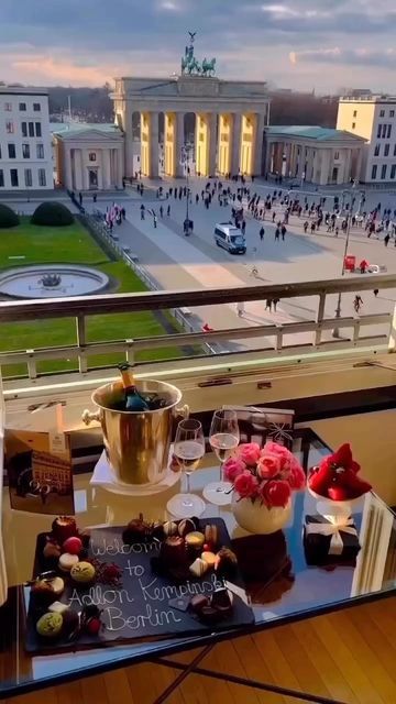 Berlin, Germany 🇩🇪 Travel | Hotels | Food | Tips on Instagram: "Dreamy views of the historical BrandenburgTor at the legendary Hotel Adlon Kempinski Berlin 🥂🇩🇪 🏷️Sharing is caring! Spread the travel inspiration by sharing this post with your fellow explorers! 💕 🎥: @dreamytravelz 📍Hotel Adlon Kempinski Berlin" Berlin Germany Travel, Charlottenburg Palace, Berlin Hotel, Walkable City, Museum Island, East Side Gallery, Berlin Travel, Budget Hotel, Luxury Accommodation