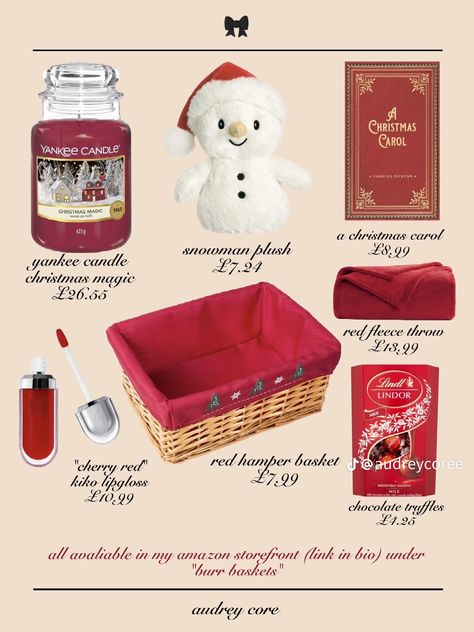 Christmas Carol Charles Dickens, Lindt Lindor, Hamper Basket, Chocolate Truffles, Yankee Candle, Christmas Carol, Cherry Red, Christmas Magic, Xmas Gifts