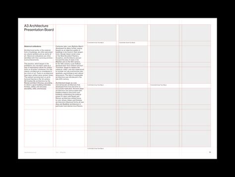 A3 Presentation Grid System for InDesign 2 on Behance Portfolio Layout Template, Indesign Layout, Architecture Portfolio Layout, Presentation Boards, Presentation Layout, Layout Architecture, Excellence Award, Grid Layouts, Portfolio Layout