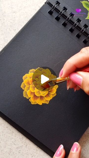 How To Paint Small Flowers, Easy Paint Flowers, Simple Flower Acrylic Painting, Simple Acrylic Paintings Aesthetic, Simple Flower Painting Ideas, Onestroke Flowers, Simple Flower Painting Acrylics, How To Paint Flowers Acrylic Easy, Flower Painting Videos