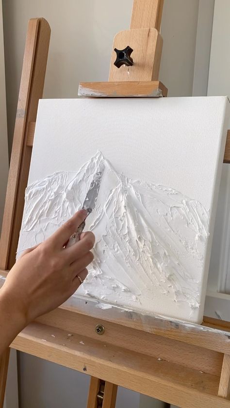 MORGAN CUPIDO ART en Instagram: “Apply generously.…” Mountain Plaster Wall Art, Plaster Art Mountain, Diy Wall Painting, Plaster Wall Art, Abstract Art Diy, Diy Canvas Wall Art, Easy Canvas Painting, Textured Canvas Art, Plaster Art