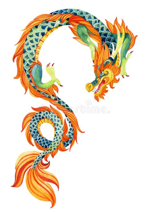 Dragon Traditional, Chinese Dragon Drawing, Dragon Watercolor, Chinese Dragon Art, Dragon Chino, Chinese Dragon Tattoos, Realistic Temporary Tattoos, Design Dragon, Dragon Tattoo For Women