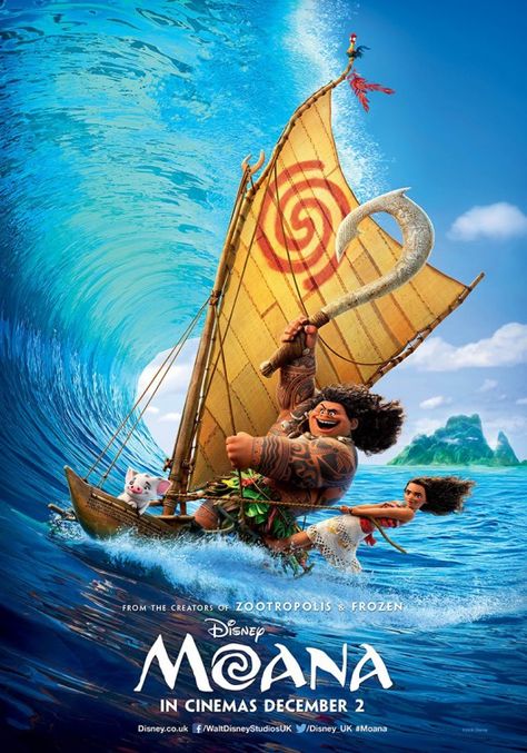 This one is fun. Though it had a lot of Disney cheesies and bad musical numbers in there, the good stuff redeemed it, such as Maoi and his fourth-wall breaking, Disney-teasing lines...Moana's mission of reclaiming her people's birthright...the animation...the orchestral side of the soundtrack--and, of course, the Polynesian islands and myths. :D Moana 2016, Moana Movie, Moana Disney, Animation Disney, Film Disney, Walt Disney Animation, Walt Disney Animation Studios, Disney Moana, Wallpaper Laptop