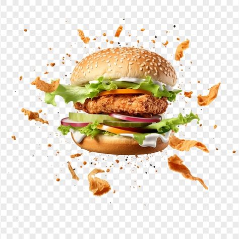 Burger Hd Images, Burger Png Images, Burger Advertising Creative, Food Background Design Graphics, Burger Png, Food Icon Png, Food Flyer Design, Hotdog Sandwich, Burger Images