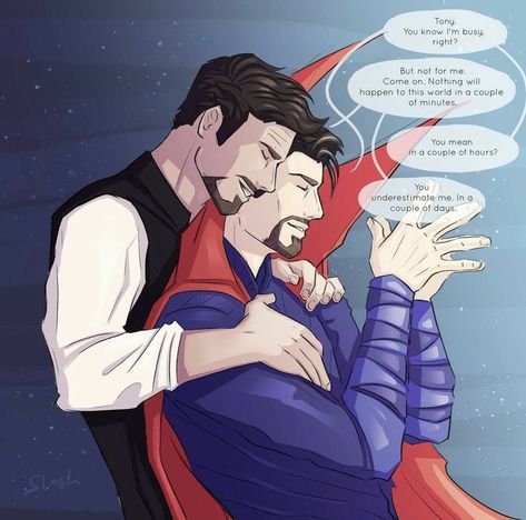 Tony Stark X Dr Strange, Doctor Strange X Tony Stark Fanart, Doctor Strange X Tony Stark, Dr Strange X Tony, Tony X Strange, Stephen X Tony, Marvel Couple, Iron Strange, Avengers Ships