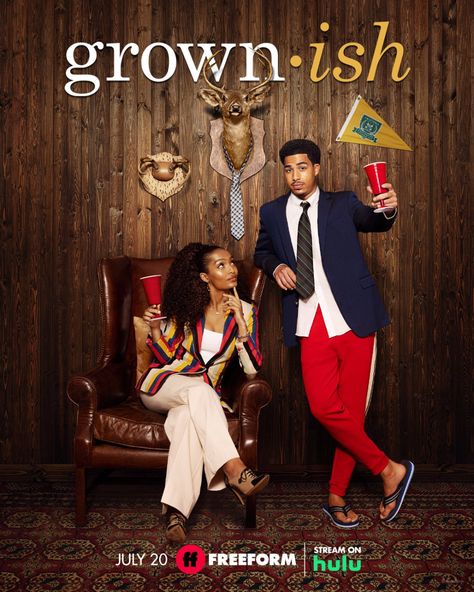 grown-ish (@grownish) / Twitter Zoey Johnson, Black Tv Shows, Trevor Jackson, Lost Poster, Grown Ish, Yara Shahidi, Black Tv, Comedy Series, Man Standing