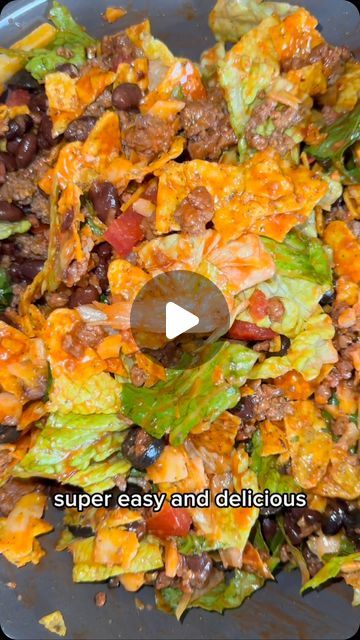 Amber Kinsman on Instagram: "One of my favorite dinners!! Quick and easy for busy weeknights! The perfect Doritos Taco Salad! I’ve tried this with a few different dressings and this one is my FAVE! #tacosalad #tacotuesday #dinneridea #cookingfor6 #easymeal #suppertime" Dorito Taco Salad With Ranch Dressing, Dorito Bag Taco Salad, Taco Salad Videos, Doritos Taco Salad With Catalina, Easy Taco Salad Recipe Simple, Taco Salad With Doritos, Tacos Salad, Cold Taco Salad, Dorito Salad