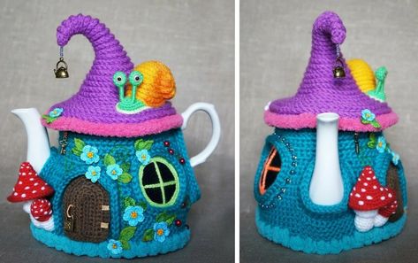 Explore enchantment with our Fairy Tale Tea Cozy House (Part 1) – a free crochet pattern to elevate your tea time. Let the magic inspire your own creation. Craft an enchanting cozy haven for your teapot. Crochet Tea Cosy Free Pattern Easy, Crochet Tea Cosy Free Pattern, Crochet Fairy House, Teapot Fairy House, Teapot Cozy, Crochet Fairy, Tea Cosy, Crochet Amigurumi Free Patterns, Crochet Amigurumi Free