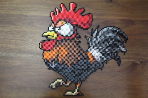 Angry Rooster Perler Beads Chicken Perler Bead Patterns, Chicken Pixel Art, Angry Rooster, Diamond Dots, Melty Bead Patterns, Perler Art, Beads Designs, Hama Beads Patterns, Melty Beads