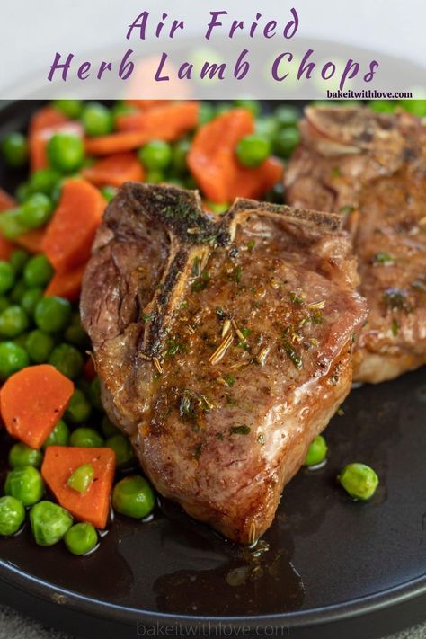 Lambchops Dinner, Lamb Chop Dinner Ideas, Lamb Chop Dinner, Air Fryer Lamb Chops, Lamb Recipes Oven, Lamb Steak Recipes, Dinner Ideas Air Fryer, Air Fryer Lamb, Baked Lamb Chops