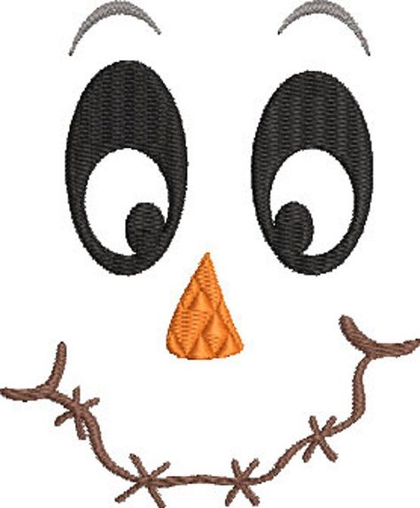 Images Fabric Scarecrow, Scarecrow Face, Painting Faces, Face Machine, Face Template, Fall Halloween Crafts, Fall Crafts Diy, Pumpkin Crafts, Embroidery Software