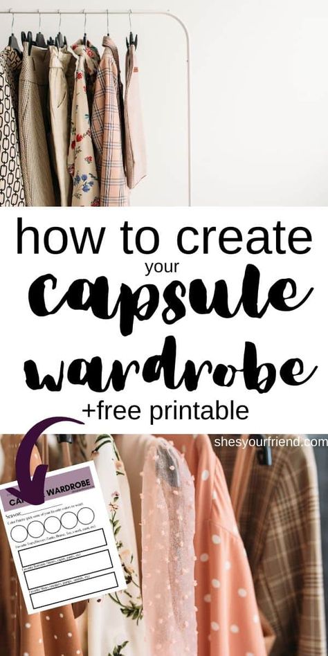 A complete guide to creating your capsule wardrobe plus a free printable to help! #capsulewardrobe #capsulewardrobetips #createcapsulewardrobe #capsulewardrobeprintable Capsule Wardrobe Printable, Capsule Wardrobe Template, Wardrobe Printable, Capsule Wardrobe How To Build A, Create Capsule Wardrobe, Build A Capsule Wardrobe, How To Run Longer, How To Build, Capsule Wardrobe