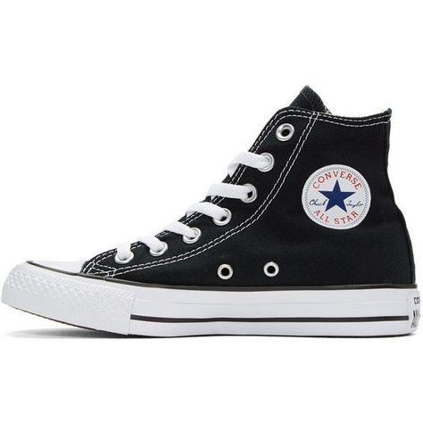 Converse Black And White, Trainers Converse, White Chuck Taylors, Converse Classic, Black High Top Shoes, White Chucks, Black High Top Sneakers, Black And White Trainers, Converse Trainers