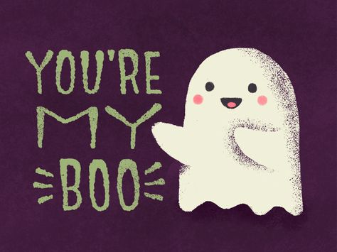 You're my Boo by Natasia Martin Halloween Canvas Paintings, Halloween Illustrations, Halloween Gift Baskets, Halloween Iii, Ghost Tattoo, Illustrator Drawing, Inspiration Tattoo, Small Canvas Paintings, My Boo