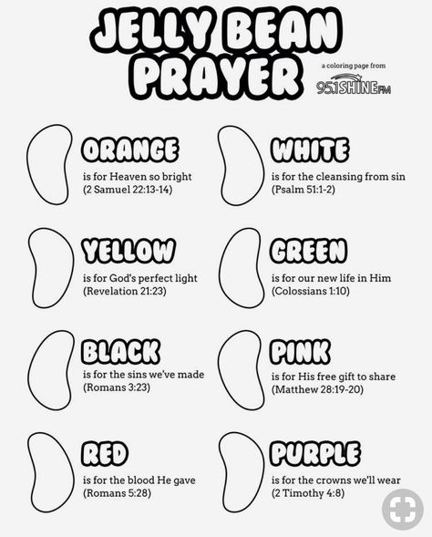 Prayer Template, Jelly Bean Prayer, Easter Lessons, Easter Sunday School, Children Church, Easter Week, Children's Church Crafts, Easter Preschool, Sunday School Crafts For Kids