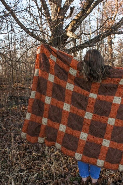 Plaid Granny Square Blanket | Evermore Inspired Free Crochet Pattern - Stitchberry