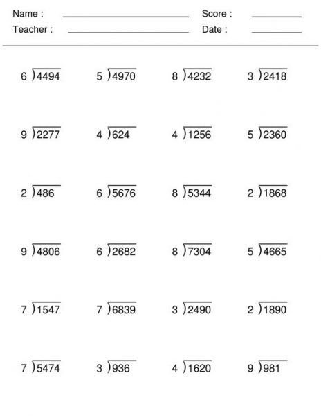 Long Division Worksheets | Worksheet School Division Worksheets Grade 4, Simple Division, Math Knowledge, Math Division Worksheets, Long Division Worksheets, Phonics Reading Passages, Mental Maths Worksheets, Division Word Problems, Math Practice Worksheets