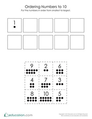 What number comes after 3? Use the dots in this worksheet to count and put numbers in order. Going up to the number 10, your child will become comfortable saying the numbers one through ten in order by the end of this worksheet. #educationdotcom Number Order Kindergarten, 1 To 10 Worksheet, Number Order Worksheets, Preschool Counting, Numbers Worksheets, Preschool Reading, Prek Math, Go Math, Preschool Math Worksheets