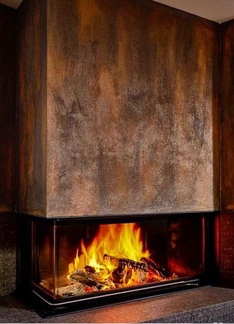 Fireplace Logs, Rock Fireplaces, Indoor Design, Contemporary Fireplace, Indoor Fireplace, Home Fireplace, Modern Fireplace, Fireplace Inserts, Fireplace Tile