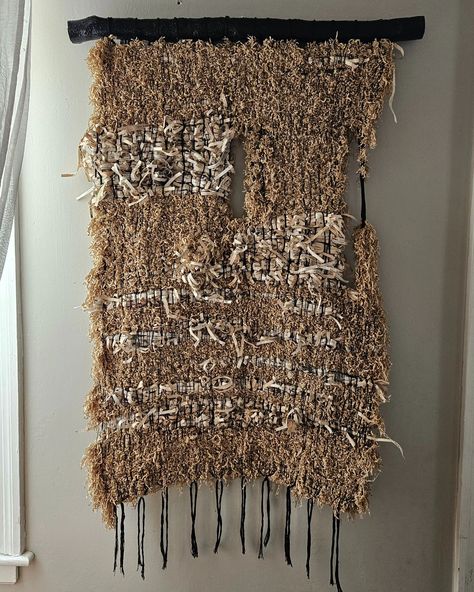 Just dropped off this mixed media (selvage and 1800s paper on cotton warp) tapestry at the @pawtucketartscollaborative for their 2024 Foundation Show that runs from March 28th thru May 5th. It is called "echoes of the Sunday morning advocate" - which is a nod to the name of the publication I shredded for it. Paper Tapestry, Drop Off, Sunday Morning, Texture Art, Fiber Art, Mixed Media, Foundation, Tapestry, Texture