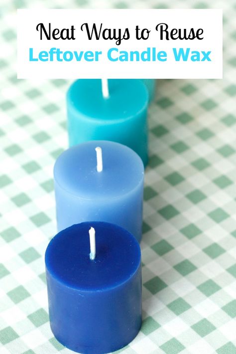 Do you have candles laying around you can't burn anymore? Here are some neat ways to Reuse Leftover Candle Wax! #candles #candlewax #recycle #reuse #DIY Old Candle Wax Reuse Ideas, Leftover Candle Wax Reuse, Recycle Candle Wax, Candles For Beginners, Reuse Candle Wax, Candle Wax Crafts, Make Homemade Candles, Leftover Candle Wax, Reuse Candle