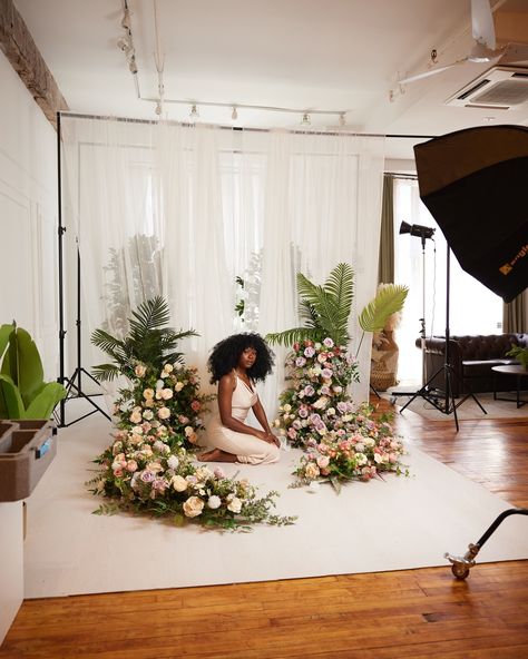 Afro Floral… Model @saiibatu Styling , Set Design and Photography @williamssophia15 Studio @lightstudionyc Camera Canon EOS R5 +RF 24-70 #NYCPhotographer #NewYork #nycmodel #nycstudio Studio Photoshoot Set Design, Studio Photoshoot Decor Ideas, Floral Studio Shoot, Floral Photoshoot Ideas Studio, Creative Shoots Photography, Studio Photography Ideas Decoration, Flower Studio Photoshoot, Plant Photoshoot Ideas, Earthy Photoshoot Black Women