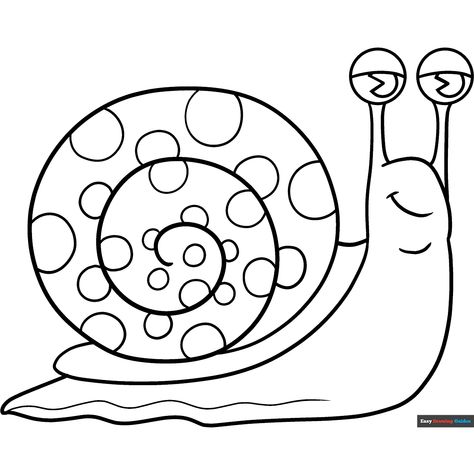 Free Cartoon Snail Coloring Page for Kids Snail Coloring Page Free Printable, Snail Coloring, Snail Drawing, Cartoon Snail, Easy Drawing Guides, Frog Coloring Pages, Drawing Guides, Drawing Template, Kids Print