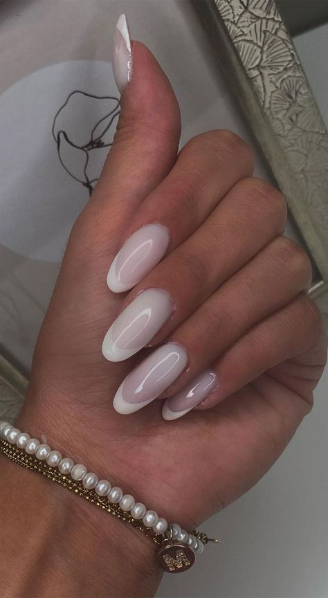 White Oval French Tip, Oval French Tip Nails, Oval French Tip, Double French Tip Nails, Double French Nails, Double French Tip, Nail Oval, White French Tip Nails, Nail Options