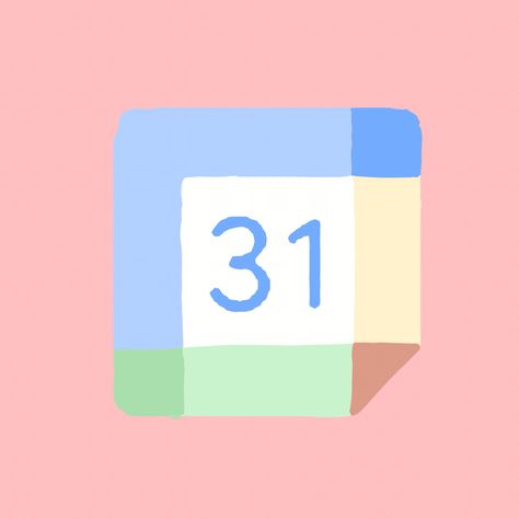 Google Calendar Icon Aesthetic, Google Calendar Background, Google Calendar App Icon, Google Calendar Icon, Ipad Layout, Ios Themes, Calendar Background, Iphone Theme, Calendar Icon