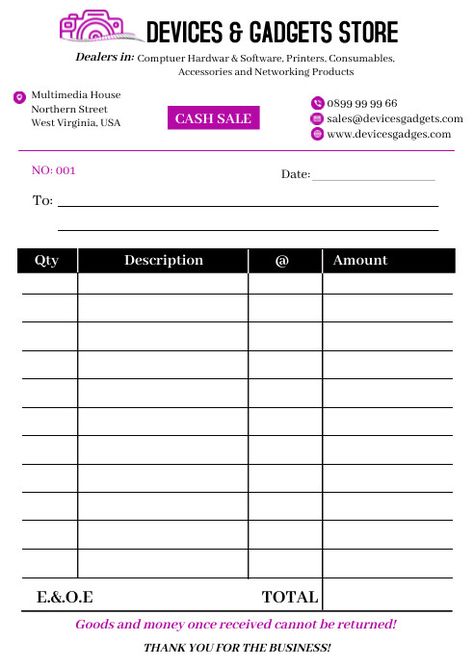 Sales Receipt Template Free Printables, Delivery Note Template, Bill Book, Note Template, Women Photography, Tv Wall Design, Notes Template, Woodworking Projects Diy, Projects Diy