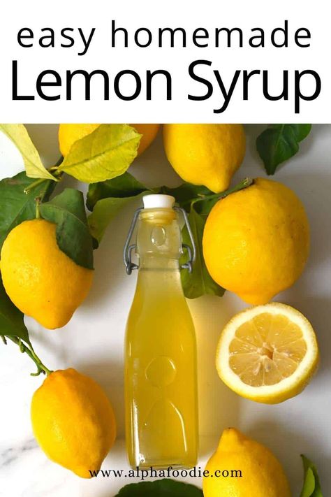 Lemon Syrup Recipe, Lemonade Simple Syrup, Lemon Simple Syrup, Lemonade Cocktails, Drink Syrups, Lemon Syrup, Simple Syrup Recipes, Lemon Drink, Homemade Syrup