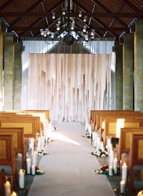 Firehouse Wedding, Wedding Backdrop Lights, Light Backdrop, Beautiful Wedding Decorations, Wedding Altars, Wedding Ceremony Backdrop, Wedding Backdrops, Hanging Fabric, Event Backdrop