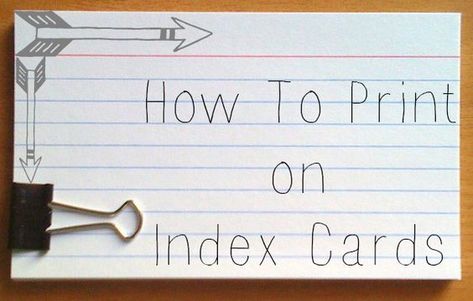 Recipe Index Cards Diy, How To Print Recipes From Pinterest, Recipes On Index Cards, Index Card Notebook, Print On Index Cards, Note Card Ideas Study, How To Print On Index Cards, Index Card Recipes, Cute Index Cards Ideas