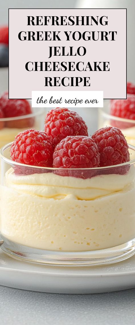 Image for Refreshing Greek Yogurt Jello Cheesecake Recipe Greek Yogurt And Jello Recipes, Jello Cheesecake Recipes, Greek Yogurt Jello, Jello Cheesecake Pudding Recipes, Yogurt Jello, Cheesecake Yogurt, Weight Watchers Cheesecake, Jello Cheesecake, Yogurt Cheesecake