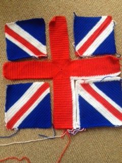 Union Jack Crochet Cushion Cover Union Jack Clothes, English Interior Design, George Cross, Bruges Lace, Rule Britannia, England Flag, Crochet Cushion Cover, Crochet Cushion, Union Jack Flag