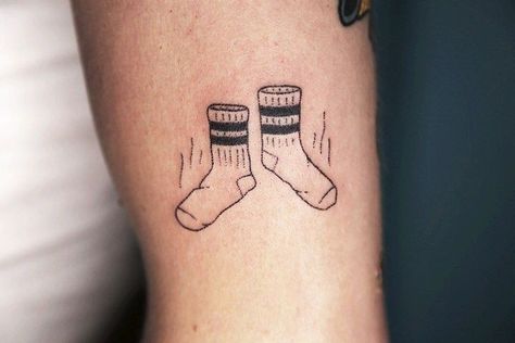 Socks Tattoo, Dobby Sock, Sock Tattoo, Stinky Socks, Ghibli Tattoo, Body Mods, I Tattoo, Small Tattoos, Geometric Tattoo