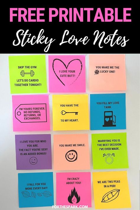 sticky love notes Sticky Love Notes, Notes To Boyfriend, Valentines Notes For Him, Diy Love Notes, Notes For Boyfriend, Love Notes To Your Boyfriend, Notes For Him