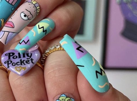 Polly Pocket Nails, Exotic Nails, Polly Pocket, Nail Art, Nails, Beauty, Art, Nail Arts