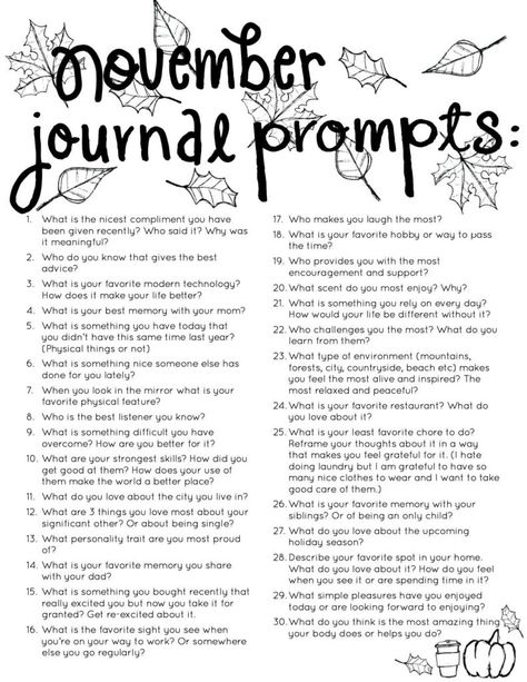 November Journal Prompts, Month Of Gratitude, November Journal, Autumn Journal, Deep Relationship Quotes, Prompts Ideas, Journal Tips, Journaling Tips, Journal Gratitude