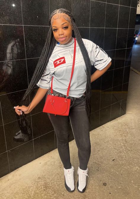 Jordan 12s Outfit, Jordan 12s Outfit Women, Jordan 12 Outfit Women, Cute Highschool Outfits, Jordan 12s, Diesel Clothing, Girls Streetwear, Fly Outfit, Fits Inspo