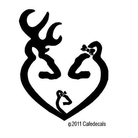 6 Inch Browning Heart Buck Doe and baby doe with by Cafedecals, $5.00 Browning Symbol, Bow Tattoo Designs, Deer Decal, Browning Tattoo, Deer Heads, Browning Deer, Buck And Doe, Heart Decals, Bow Tattoo