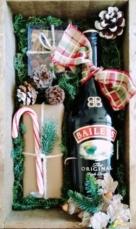 50+ Christmas Gift Basket Ideas for Friends and Family - HubPages Baileys Gift Basket Ideas, Gift Basket Ideas For Friends, Basket Ideas For Friends, Cocktail Gift Basket, Christmas Gift Ideas For Toddlers, Diy Christmas Gift Baskets, Gift Ideas For Toddlers, Gourmet Box, Christmas Gift Baskets Diy