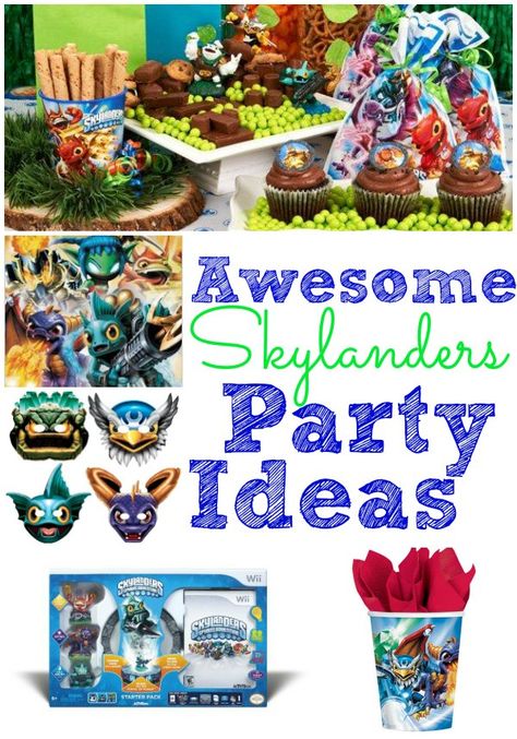 Planning a Skylanders birthday party for your boy? Don't miss the great ideas here to make the party a blast! Skylanders Birthday Party, Birthday Party Ideas For Boys, Monster University Birthday, Skylanders Birthday, Skylanders Party, Gathering Ideas, Slumber Party Games, Turtle Birthday, Carnival Birthday Parties