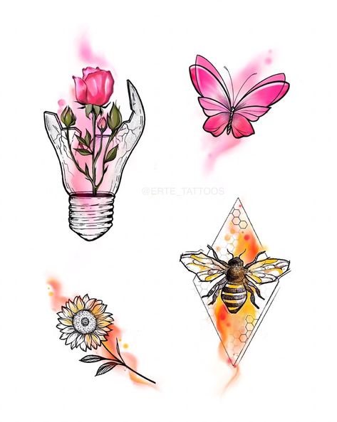 Personal Growth Tattoo, Growth Tattoo, Artwork Tattoo, New Tattoo Designs, Tatuaje A Color, Different Tattoos, Bee Tattoo, Tattoo Feminina, Minimalist Tattoos