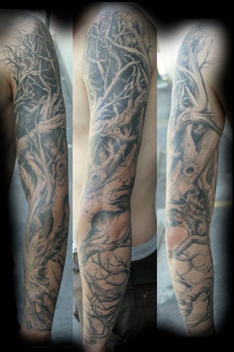 Realtree Tattoo, December Tattoo, John Tattoo, Fairy Sleeve, Bionic Arm, Tree Roots Tattoo, Tree Sleeve Tattoo, Tree Sleeve, Tree Tattoo Men