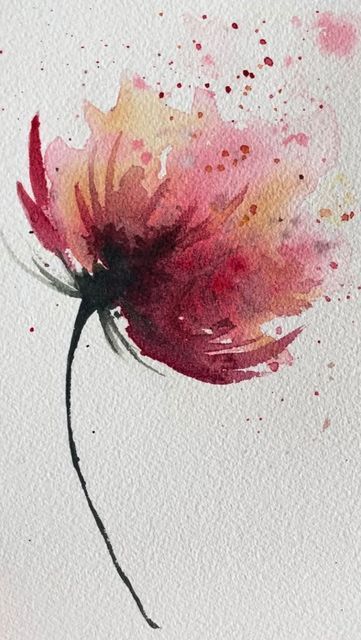 Basic Watercolour Painting, Abstract Watercolor Flower Art, Loose Watercolour Painting, Loose Watercolor Flowers Watercolour, Whimsical Watercolor Art, Flowers Watercolor Paintings, Wet On Wet Watercolor, Watercolour Abstract Art, Artistic Cards